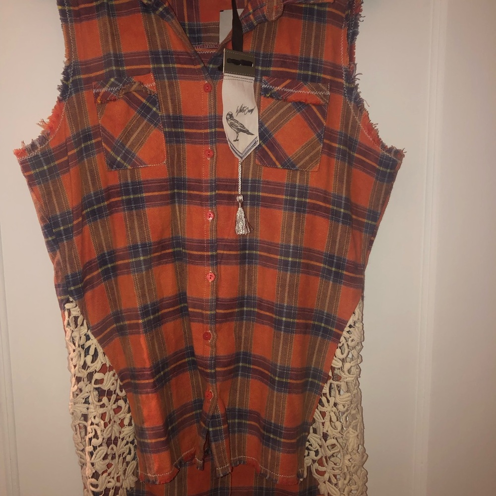 White Crow (Buckle) Flannel Vest